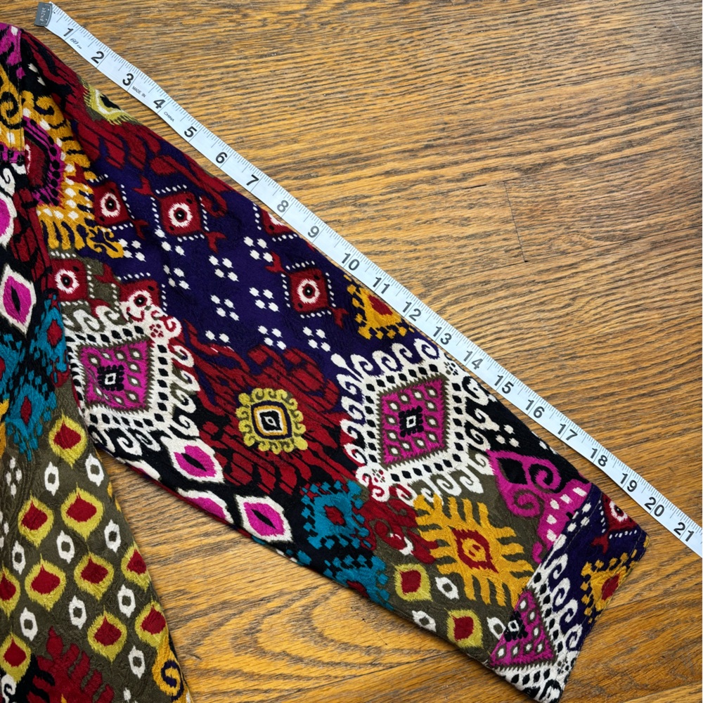 Ruby Rd. Jacket Blazer Multicolor Patterned Bohemian - Picture 7 of 8